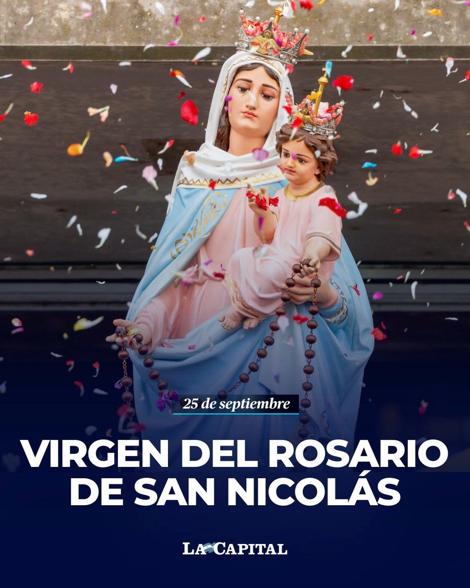 lacapital's tweet photo. 🙏🏻💐 DÍA DE LA VIRGEN DEL ROSARIO DE SAN NICOLÁS

Miles de fieles llegan desde distintas provincias e incluso de países vecinos para rendir homenaje a la Virgen del Rosario, bajo la advocación de “María del Rosario de San Nicolás”.