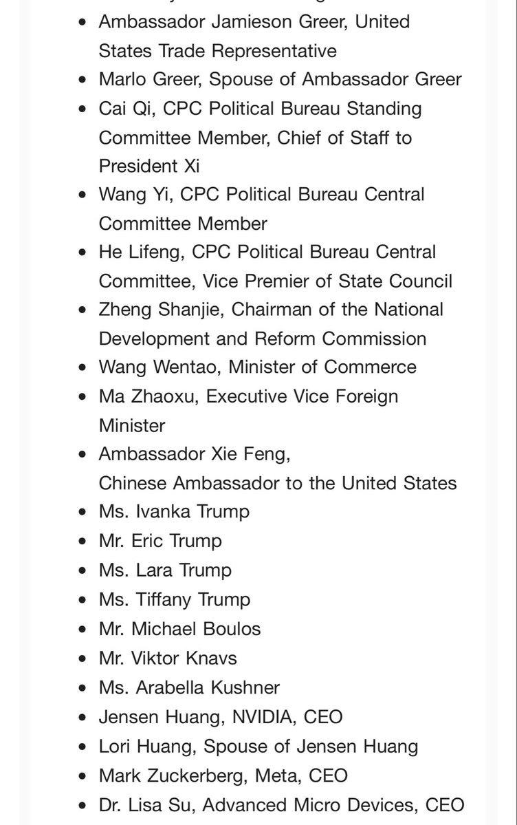 Emilylgoodin's tweet photo. Full guest list for tonight’s state dinner. All 134 names https://t.co/3O7NVcE9Bi