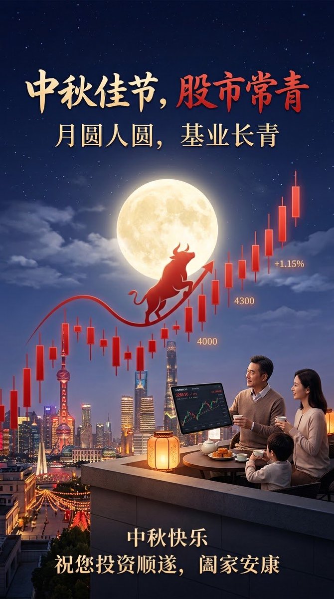 donghkhl's tweet photo. 祝大家中秋快乐🥮

无论行情如何波动，家永远是最温暖的港湾。
吃一口月饼，品一口香茗，和家人聊聊过去，展望未来。 https://t.co/2l1kr73Ym4