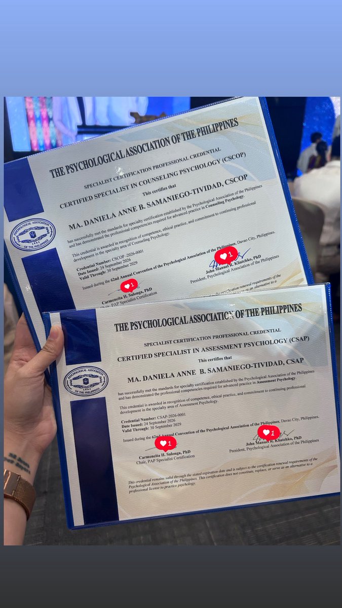 RPsy_DaniGurl's tweet photo. Another pinch-me moment! ๐ฅนโจ
Officially took my oath as a full-fledged specialist in Assessment and Counseling Psychology!
To instilling hope and saving more lives, one person at a time. ๐
So help me God.๐๐ป
Sunod na kayo mga new RPsys & RPms mag-oath! ๐ซถ๐ป
#PAPCon2026 https://t.co/wSS47dToXu