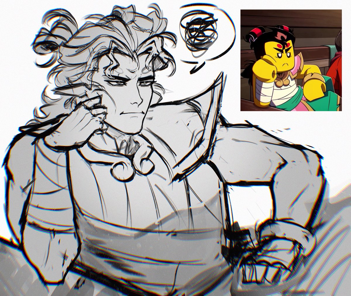 SpamLava2's tweet photo. Nezha doodles #Legomonkiekidfanart #lmknezha https://t.co/wJ59qUEywE