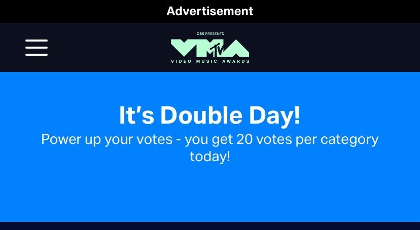 5CORT1S's tweet photo. COERVILLE 🗣

HARI INI HARI TERAKHIR DOUBLE VOTING DAY, BISA VOTE 20x perakun‼️JANGAN SAMPE KELEWATAN 

⏰️ 25 sep 1:00 PM KST | 11:00 WIB

Best New Artist
📲 https://t.co/ZKMPnvIDL5

 Best K-Pop
📲 https://t.co/mYxomGFCAr https://t.co/hSUQWupyGp