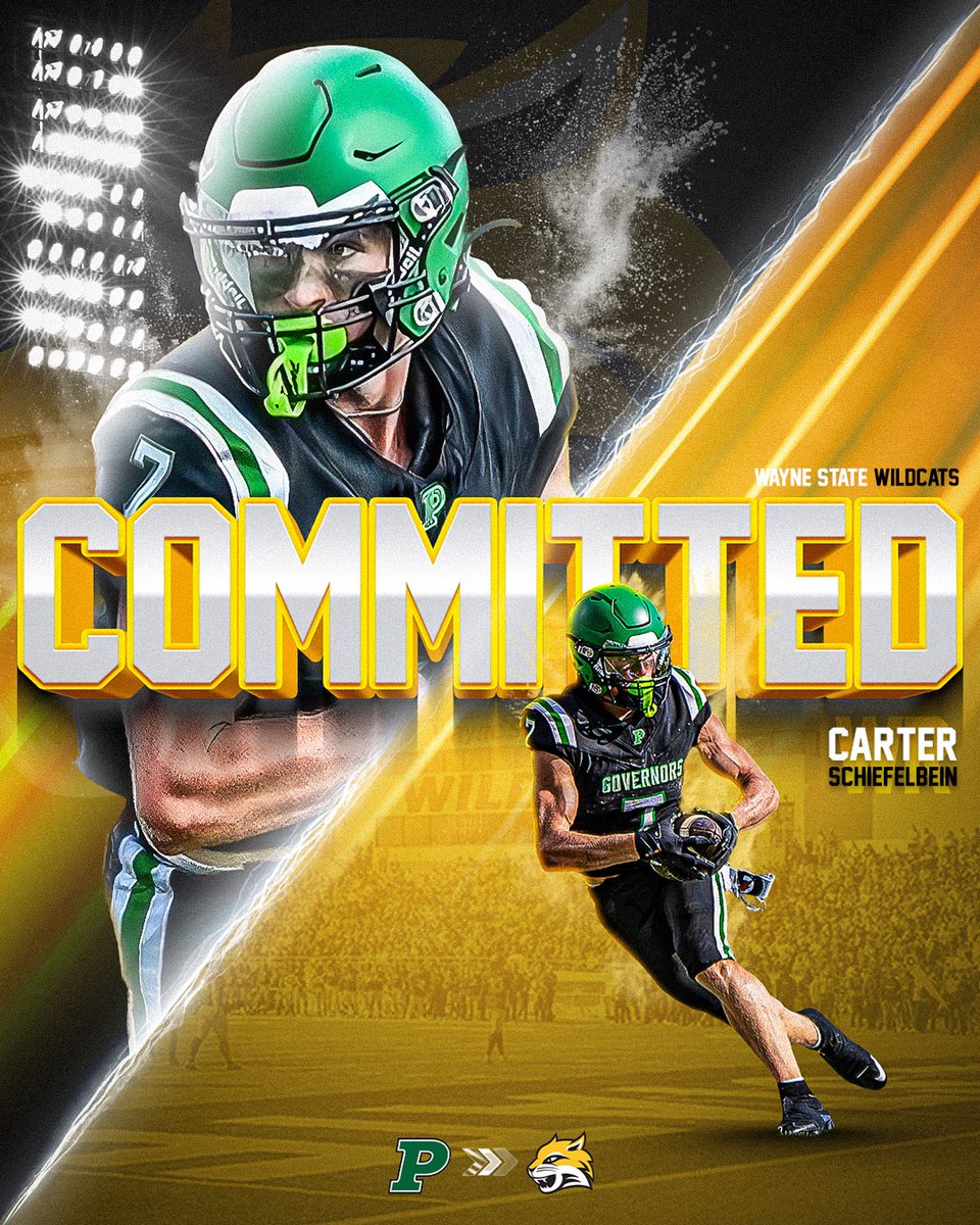 CarterSchief10's tweet photo. I’m very excited to announce my commitment to Wayne State College to continue my academic and football career. Thankful for everyone along the way!
 #WayneAmerica #GoCats https://t.co/UVXKaXZTfn