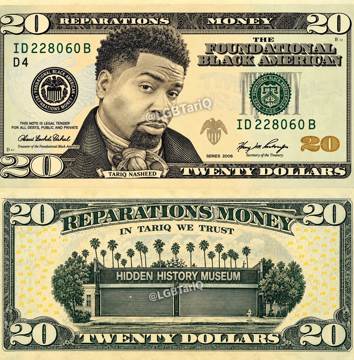 LGBTariQ's tweet photo. **BREAKING NEWS**

FBA REPARATIONS MONEY WILL BE ISSUED IN TARIQ BUCKS https://t.co/3HZLlSI5J7
