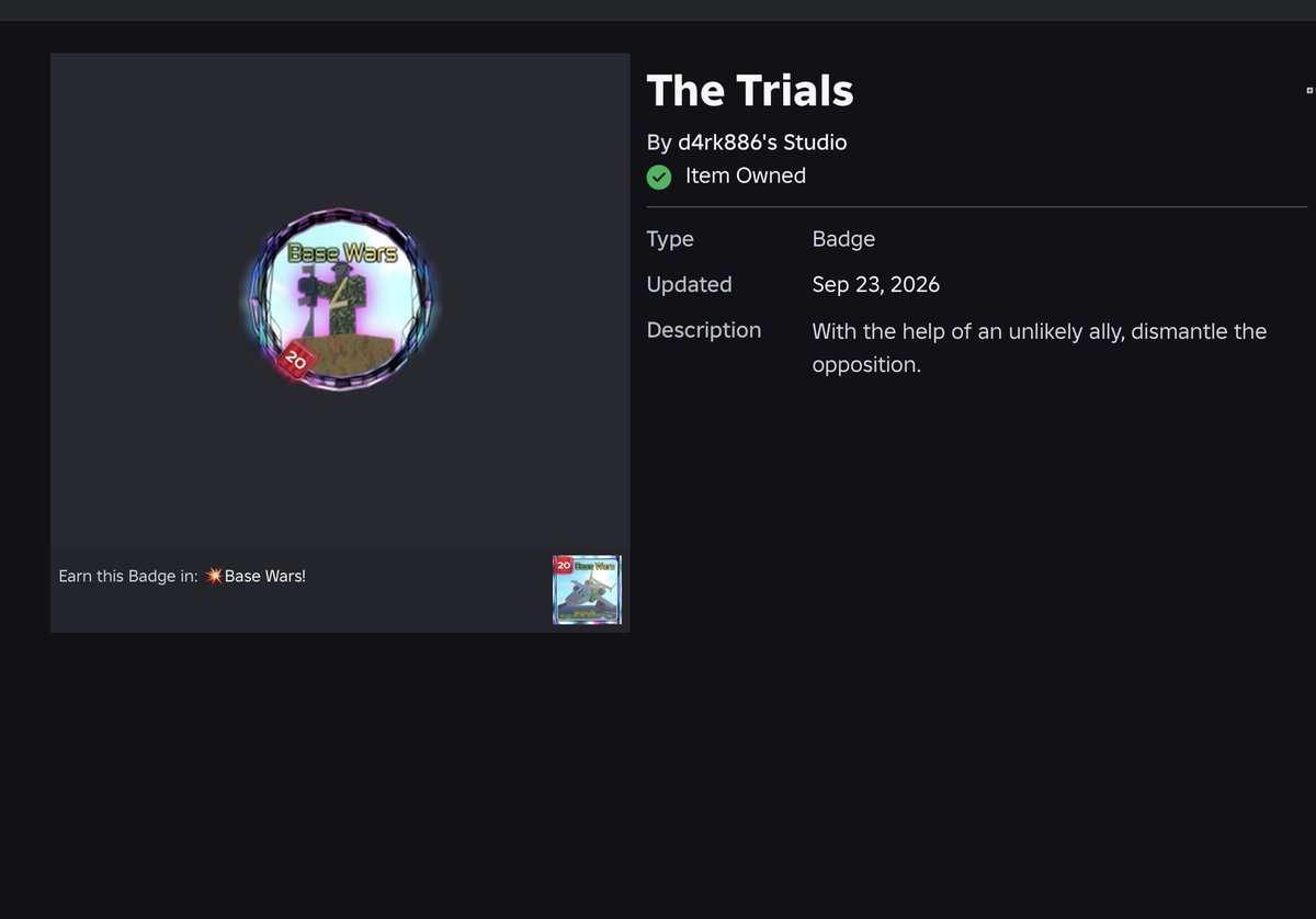 valxerr's tweet photo. honestly, i feel like the base wars badge wasn’t that bad.
i did it with 3 people (including me) + could only chat with one of them, i was on mobile, and the experience wasn’t that bad.
i feel like people are forgetting the point of this event, its not supposed to be easy. GG🫡 https://t.co/uus0hX2PUf