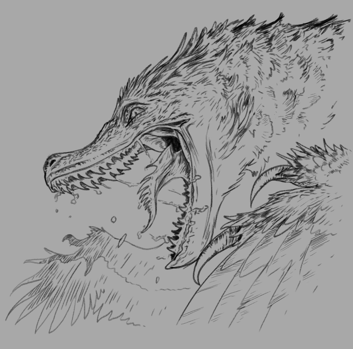 Riamus01's tweet photo. Late night Velociraptor sketch https://t.co/qsXLkXgnCX