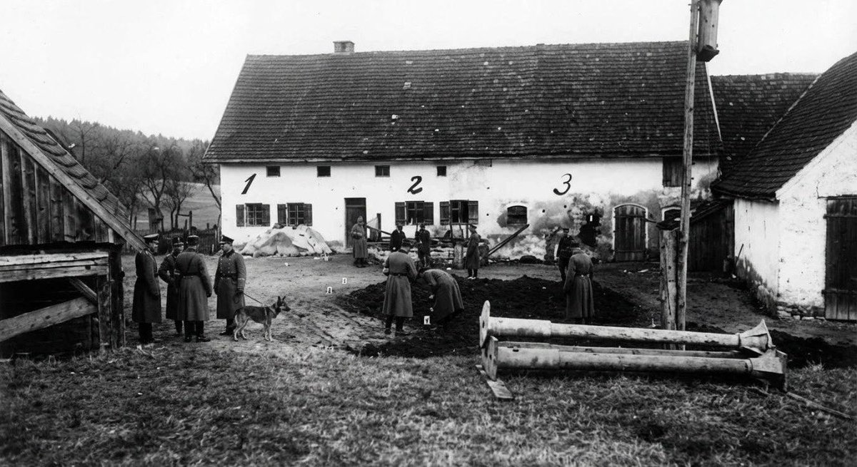 DonMike_X's tweet photo. The Hinterkaifeck Murders - Germany, 1922

In 1922, six people were living on an isolated farm in Bavaria, Germany.

Days before the murders, the farmer reported seeing strange footprints in the snow leading from the forest toward his house but none leading back.

He also discovered mysterious noises in the attic.

Then the entire family was murdered.

What makes the case even creepier is what investigators discovered afterward:

Someone appeared to have remained at the farm for several days after the killings.

The animals had reportedly been fed, and signs suggested someone had been moving around the property.

The killer was never identified.

Six people were murdered on an isolated farm—and whoever did it may have stayed there afterward, alone with the bodies.