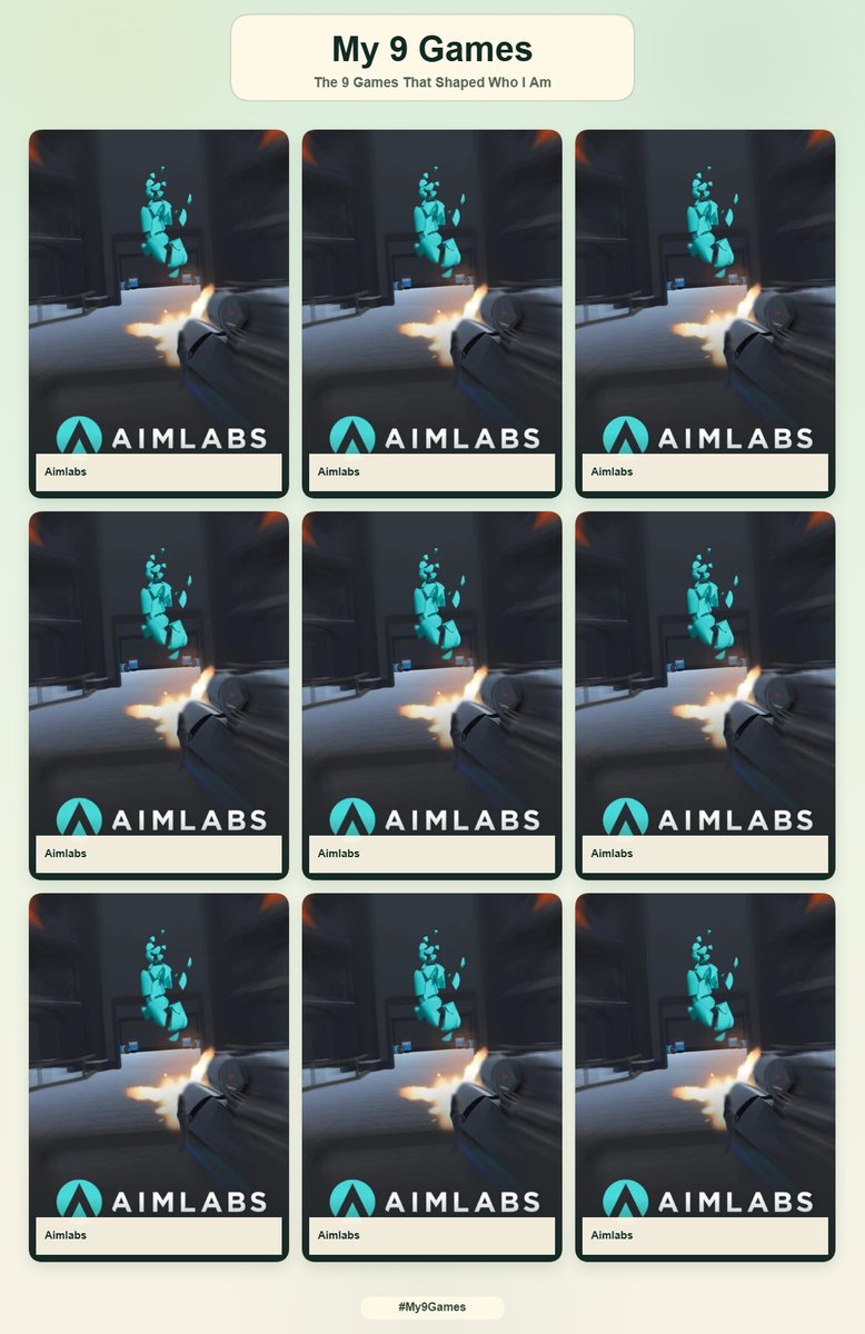 TuckxTuck's tweet photo. Me and my 9 games ๐ @aimlab
#aimlabspartner https://t.co/lDls7s3E51
