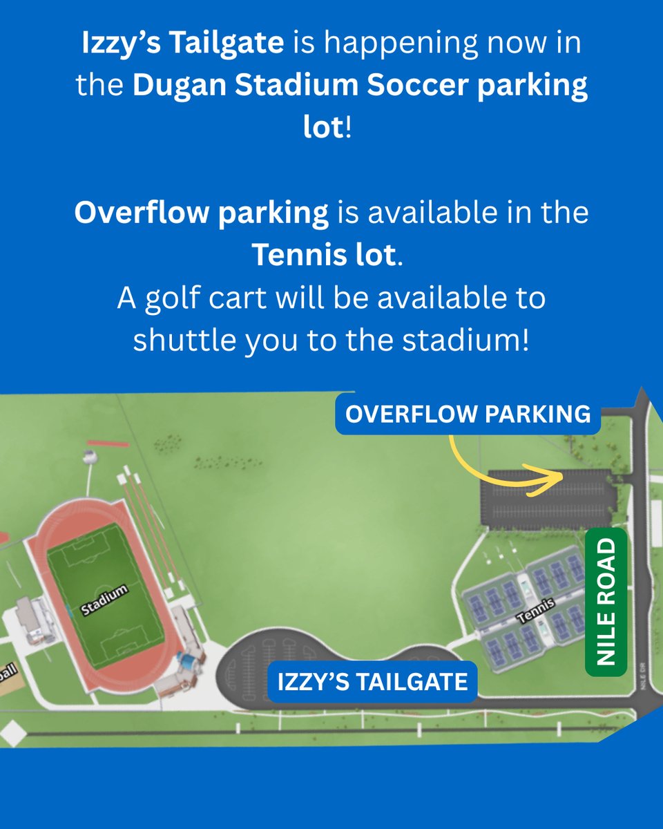 Go_Islanders's tweet photo. Islanders fans, a student tailgate is happening now in the Dugan Stadium soccer parking lot! Overflow parking is available in the Tennis lot. A golf cart will be available to shuttle you to the stadium!

#ShakasUp https://t.co/gO01Qp7k0M