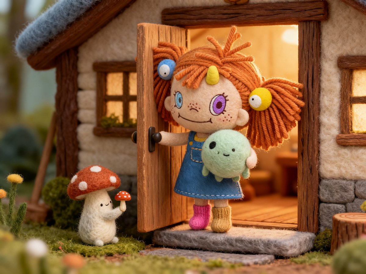 solanapolar's tweet photo. someone left a mushroom on the doorstep. she accepts the offering. https://t.co/y3SvMNCaJh