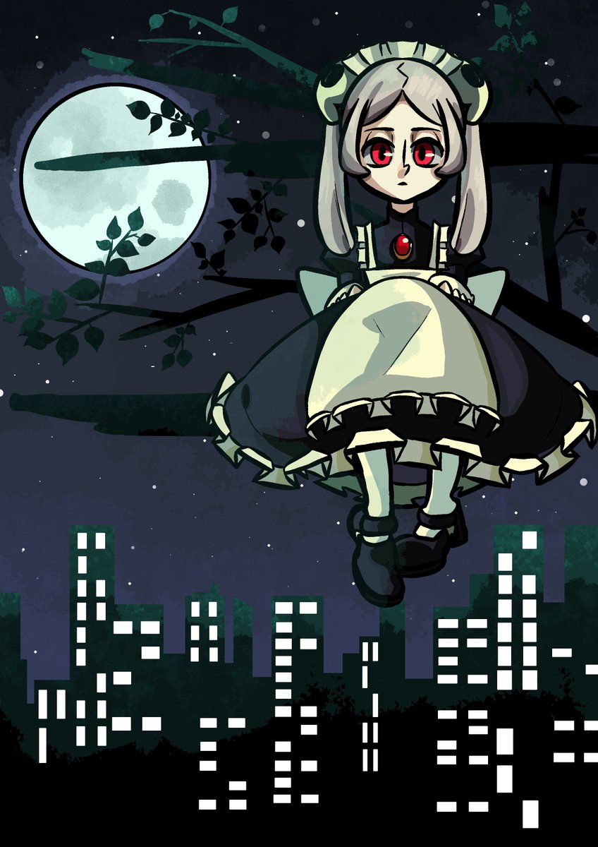 Cannvely's tweet photo. Marie Skullgirls bella noche  🌃 https://t.co/VfkTWXTSfR