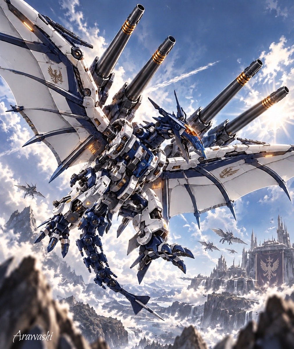 Tukinowakotetsu's tweet photo. サラマンダーのボス個体にオーガノイドシステムを組み込んだ最上位機「SALAMANDER IMPERIAL」
通常のサラマンダーの1.3倍を誇る頑強な身体と巨大な翼、四門の長距離砲で圧倒的な制空力を誇る。
高速機動と重火力を両立し、敵航空部隊を単機で制圧する“天空の皇帝”。
#ゾイド https://t.co/rubmU6wkWU