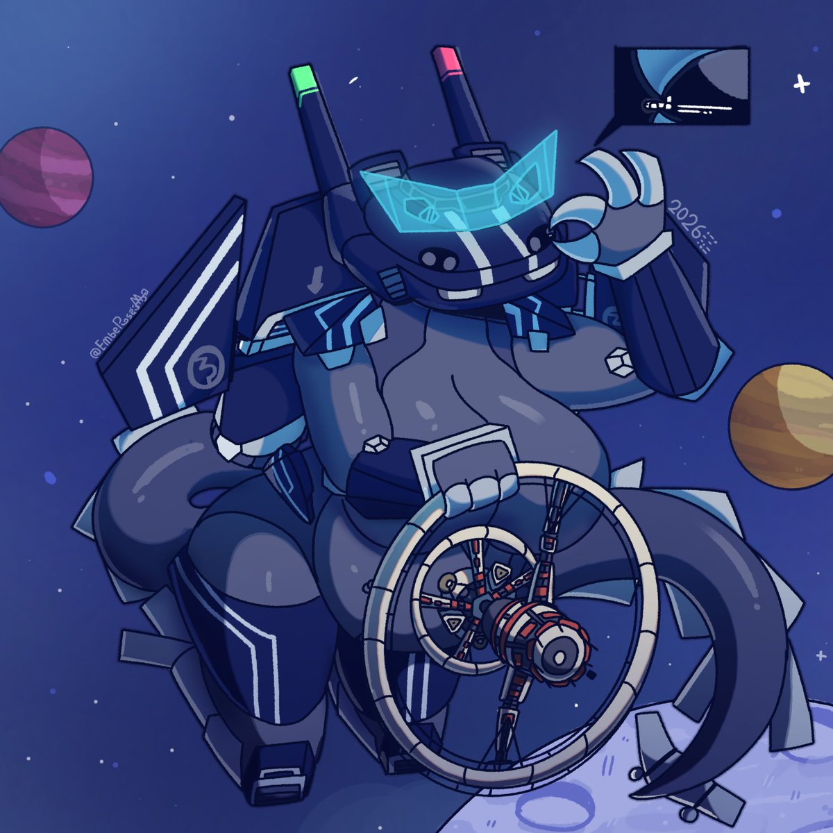 EmbeRosak's tweet photo. Spacestation Check-up 🛰️
Comm for: @samssa78 !! https://t.co/sQdBUPFTMQ