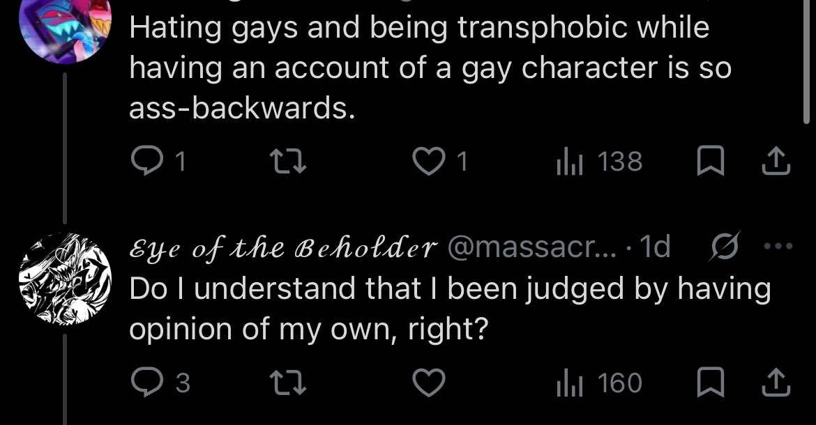 emily_seraph1m's tweet photo. ~ hey, if you’re a Hazbin Hotel roleplay 
account and you’re homophobic…
Homophobes have no space in this fandom.Hazbin Hotel is a queer centered show. LGBTQ+ fans and characters!!!
We don’t claim homophobes in this fandom. 🚫🚫🚫🚫🚫 https://t.co/xzjZLJDeUP