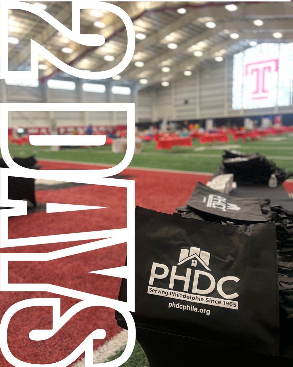 PHLPlanDevelop's tweet photo. TWO MORE DAYS!

Have you gotten your tickets yet? This Saturday is the PHDC Annual Housing Fair presented by @IBX!

We'll be at the @templeuniv STAR Complex from 10-3pm to answer your questions with housing experts, friendly activities and giveaways!

tix: https://t.co/JEeRRW7bLz https://t.co/3KfEcPkZrd