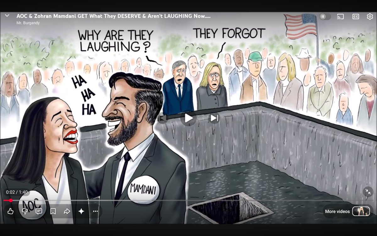 jwunum's tweet photo. @AOC  &amp; the other laughing hyena @NYCMayor #NEVERFORGET911 https://t.co/T5B9TM5diE