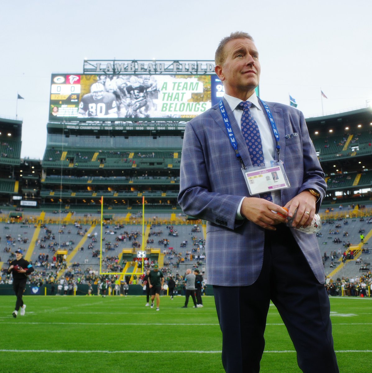 KirkHerbstreit's tweet photo. Field of Dreams of the NFL @LambeauField 

@AtlantaFalcons vs @packers - 8:15pm ET on @nflonprime https://t.co/u8YLEcQRS9