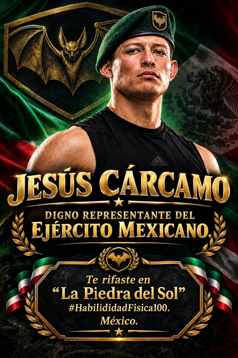 EJTO_FAM_GN's tweet photo. Hoy toca honrar a este guerrero, a este soldado mexicano de las Fuerzas Especiales quien demostró un alto grado de adiestramiento en las competencias de la serie de #Netflix #HabilidadFisica100 México, dejando huella e historia y sobre todo una fuerte lección de la alta fibra entre los demás competidores, se ganó el respeto, la admiración y hasta honor vimos como puso en Alto el nombre e la imagen que fue a representar ahí, Eres totalmente digno de las Fuerzas Armadas de México. 

Bien Jesús Cárcamo...Todo por México!! 
#EjercitoMexicano @Defensamx1