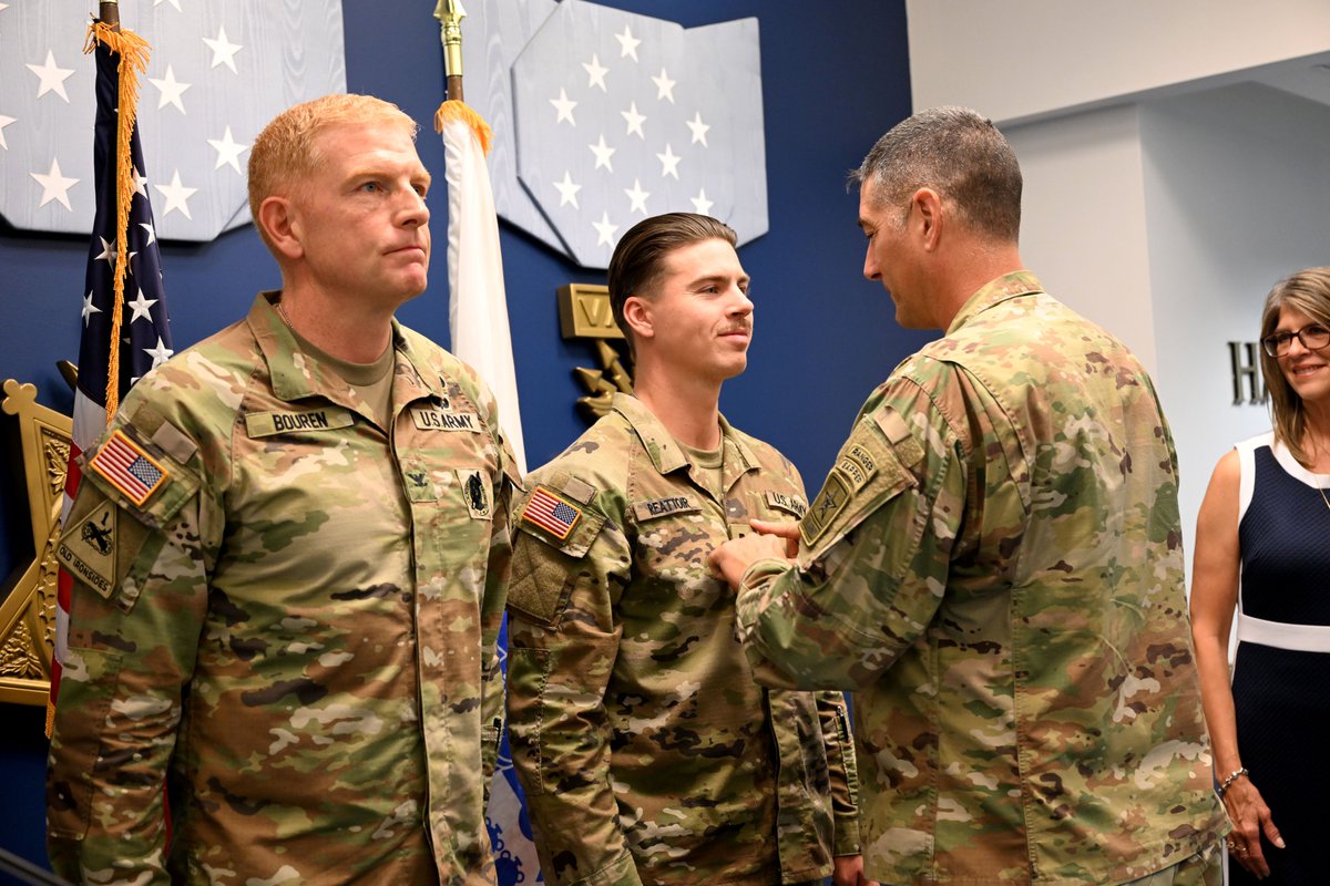 KevinBouren's tweet photo. An Extraordinary Story & A Legacy Continues!

In 2021, he earned a PERFECT 600 on the newly developed Army Combat Fitness Test at Fort Jackson; then he crushed Officer Candidate School at Fort Benning, and his superb performance earned him “Commandant’s List” recognition; and then he commissioned as a 2LT in the Signal Corps. With those impressive credentials, the Army still kicked him out.

Who is this man?

From Brimley, Michigan, to the Army’s Fort Benning to the skies of the U.S. Air Force: the inspiring story of CPT Christian Reattoir.

Christian graduated from Lake Superior State University with a Bachelor of Science in Kinesiology, and a focus in Rehabilitation Science. With degree in hand, he chose to enlist as a SGT/E5 in 2021 as an Army Officer Candidate and attend Basic Combat Training at Fort Jackson, SC. During Basic Training, Reattoir was one of only a few Soldiers Army-wide to achieve a PERFECT SCORE (600) on the ACFT.

After graduating Basic Training, Reattoir successfully completed OCS at Benning on the “Commandant’s List” and commissioned as a Second Lieutenant in the Army Signal Corps.

While attending the Basic Officer Leader Course, 2LT Christian Reattoir was unlawfully and involuntarily discharged from the U.S. Army in June 2022 due to his refusal to take an experimental COVID shot.

Having come from a family with a long history of honorable service in the @USArmy—including a Great Grandfather who served in WWII and a Grandfather who served in Vietnam—this was a significant detriment to his plans of dedicated service.

“I felt called to serve again and had unfinished business with my goals in the military.” With that statement of determination, Christian began his pursuit of reinstatement into service.

Thanks to @POTUS President Trump’s Executive Order and the unwavering leadership of @SecWar @PeteHegseth, Christian was reinstated to Active Duty in May 2026 with full relief to include a backdated promotion to the rank of Captain (effective 1 OCT 2025), backpay, constructive service credit, and assigned as a key member of the @USArmy COVID Reinstatement & Reconciliation Task Force (R2TF) helping other Warriors of Conscience return to service.

CPT Reattoir underscored one of his goals. “We can only change the organization from the inside, and we need leaders of integrity in our ranks. I feel like I can make a difference no matter how big or small.”

He emphasized, “The R2TF was awesome to work with, and they got my Inter-Service Transfer approved to go to the Air Force.”

CPT Reattoir will continue his faithful service as he transitions into the @usairforce as an Aerospace Physiologist (13H) with his duty station of choice.

“I want to extend my deepest gratitude to the R2TF for hosting my promotion to Captain and reinstatement ceremony at The Pentagon. It was an awesome experience for me and my family…and an honor to meet so many people who support this movement to reinstate service members who were kicked out due to the unlawful mandate. My time in uniform so far has been amazing, I’m very blessed to be able to work for the R2TF until my transfer to the Air Force.”

Welcome back, Captain!!! The @DeptofWar is excited you are getting to continue your family’s legacy of service, and the R2TF is thrilled to have you on the team!

A special thanks to @ASWMandRA HON Tim Dill for his presence and encouragement at the ceremony.