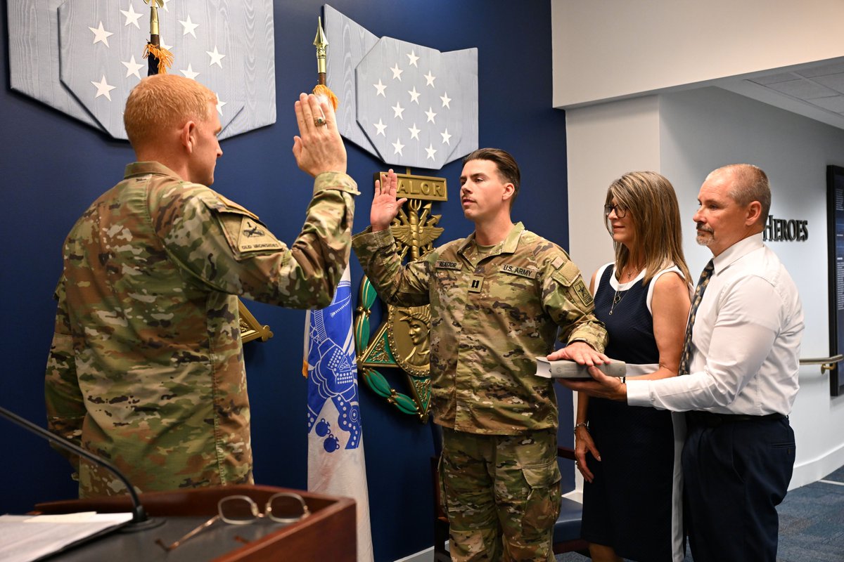 KevinBouren's tweet photo. An Extraordinary Story & A Legacy Continues!

In 2021, he earned a PERFECT 600 on the newly developed Army Combat Fitness Test at Fort Jackson; then he crushed Officer Candidate School at Fort Benning, and his superb performance earned him “Commandant’s List” recognition; and then he commissioned as a 2LT in the Signal Corps. With those impressive credentials, the Army still kicked him out.

Who is this man?

From Brimley, Michigan, to the Army’s Fort Benning to the skies of the U.S. Air Force: the inspiring story of CPT Christian Reattoir.

Christian graduated from Lake Superior State University with a Bachelor of Science in Kinesiology, and a focus in Rehabilitation Science. With degree in hand, he chose to enlist as a SGT/E5 in 2021 as an Army Officer Candidate and attend Basic Combat Training at Fort Jackson, SC. During Basic Training, Reattoir was one of only a few Soldiers Army-wide to achieve a PERFECT SCORE (600) on the ACFT.

After graduating Basic Training, Reattoir successfully completed OCS at Benning on the “Commandant’s List” and commissioned as a Second Lieutenant in the Army Signal Corps.

While attending the Basic Officer Leader Course, 2LT Christian Reattoir was unlawfully and involuntarily discharged from the U.S. Army in June 2022 due to his refusal to take an experimental COVID shot.

Having come from a family with a long history of honorable service in the @USArmy—including a Great Grandfather who served in WWII and a Grandfather who served in Vietnam—this was a significant detriment to his plans of dedicated service.

“I felt called to serve again and had unfinished business with my goals in the military.” With that statement of determination, Christian began his pursuit of reinstatement into service.

Thanks to @POTUS President Trump’s Executive Order and the unwavering leadership of @SecWar @PeteHegseth, Christian was reinstated to Active Duty in May 2026 with full relief to include a backdated promotion to the rank of Captain (effective 1 OCT 2025), backpay, constructive service credit, and assigned as a key member of the @USArmy COVID Reinstatement & Reconciliation Task Force (R2TF) helping other Warriors of Conscience return to service.

CPT Reattoir underscored one of his goals. “We can only change the organization from the inside, and we need leaders of integrity in our ranks. I feel like I can make a difference no matter how big or small.”

He emphasized, “The R2TF was awesome to work with, and they got my Inter-Service Transfer approved to go to the Air Force.”

CPT Reattoir will continue his faithful service as he transitions into the @usairforce as an Aerospace Physiologist (13H) with his duty station of choice.

“I want to extend my deepest gratitude to the R2TF for hosting my promotion to Captain and reinstatement ceremony at The Pentagon. It was an awesome experience for me and my family…and an honor to meet so many people who support this movement to reinstate service members who were kicked out due to the unlawful mandate. My time in uniform so far has been amazing, I’m very blessed to be able to work for the R2TF until my transfer to the Air Force.”

Welcome back, Captain!!! The @DeptofWar is excited you are getting to continue your family’s legacy of service, and the R2TF is thrilled to have you on the team!

A special thanks to @ASWMandRA HON Tim Dill for his presence and encouragement at the ceremony.