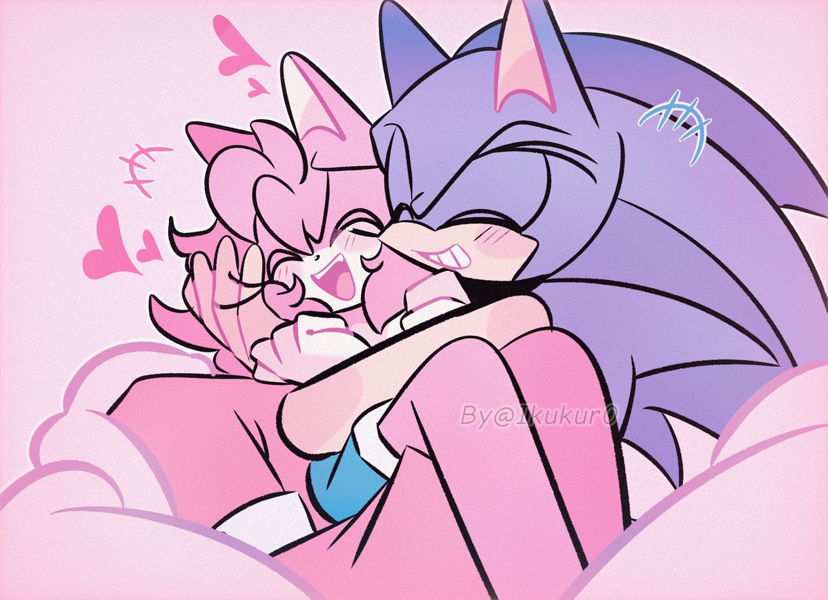 Ikukur0's tweet photo. I draw Sonamy, guess who's the most clingy one here from all my drawing between this two ✌🏻❣️ https://t.co/iA30PeEVWY