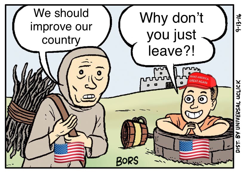 marionumber4's tweet photo. Right-wing morons when people wanna make the US better for everybody https://t.co/WglG4LflZX