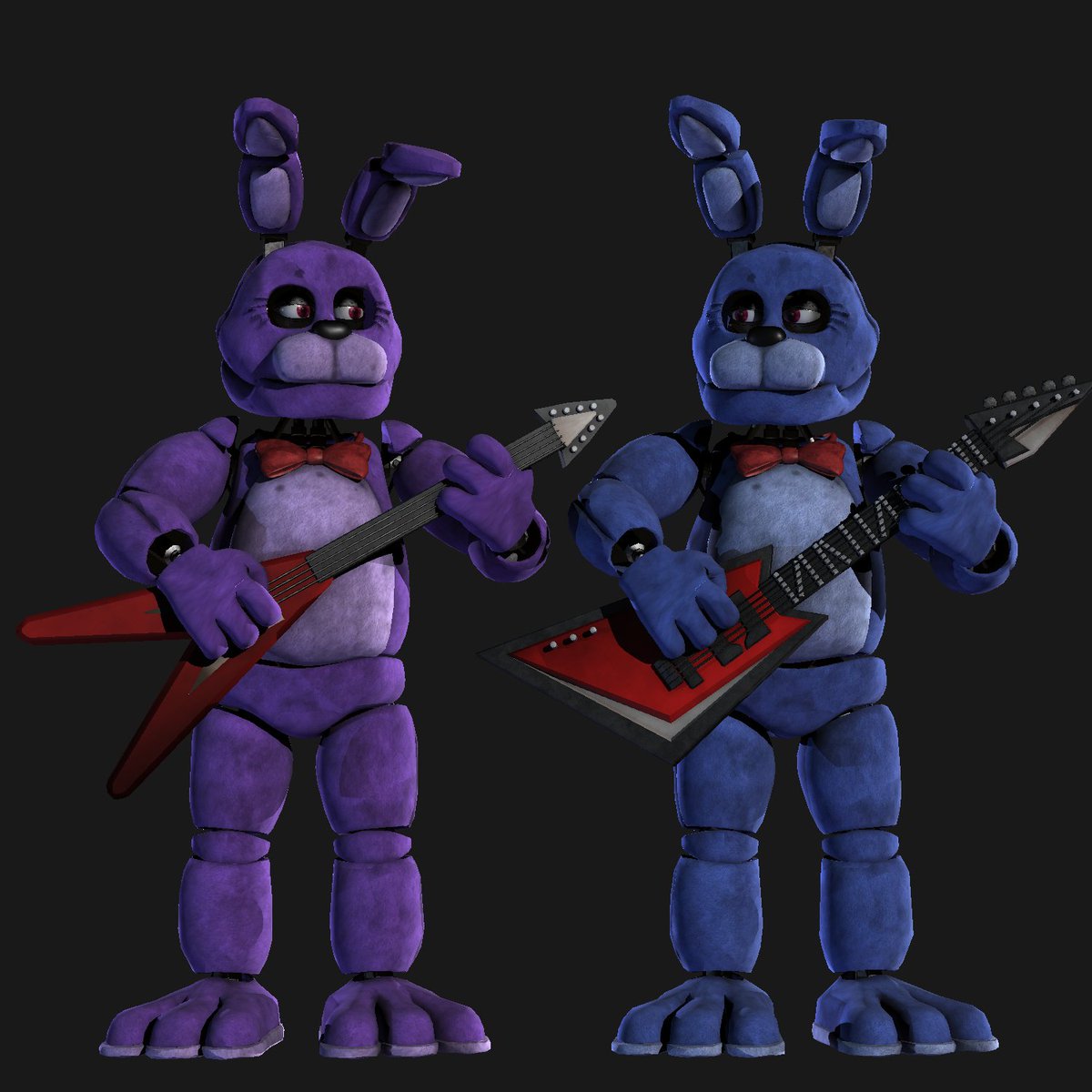 Foxynose2010's tweet photo. Bonnie is ready; I made a purple version of him. https://t.co/dXsfi43Wba