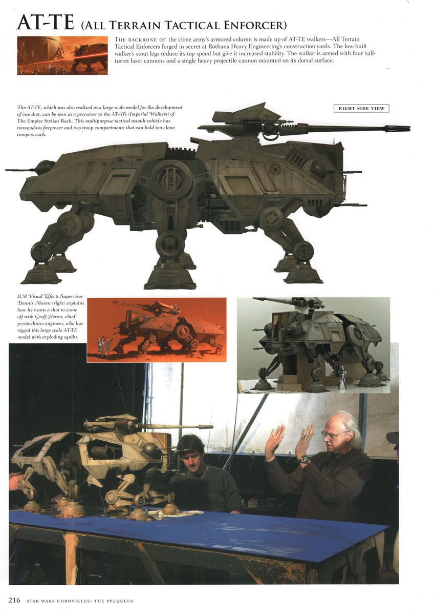 LBA_E_ROSS's tweet photo. AT-TE (All Terrain Tactical Enforcer)
Source: Star Wars Chronicles: The Prequels https://t.co/RxcRUSVqd7