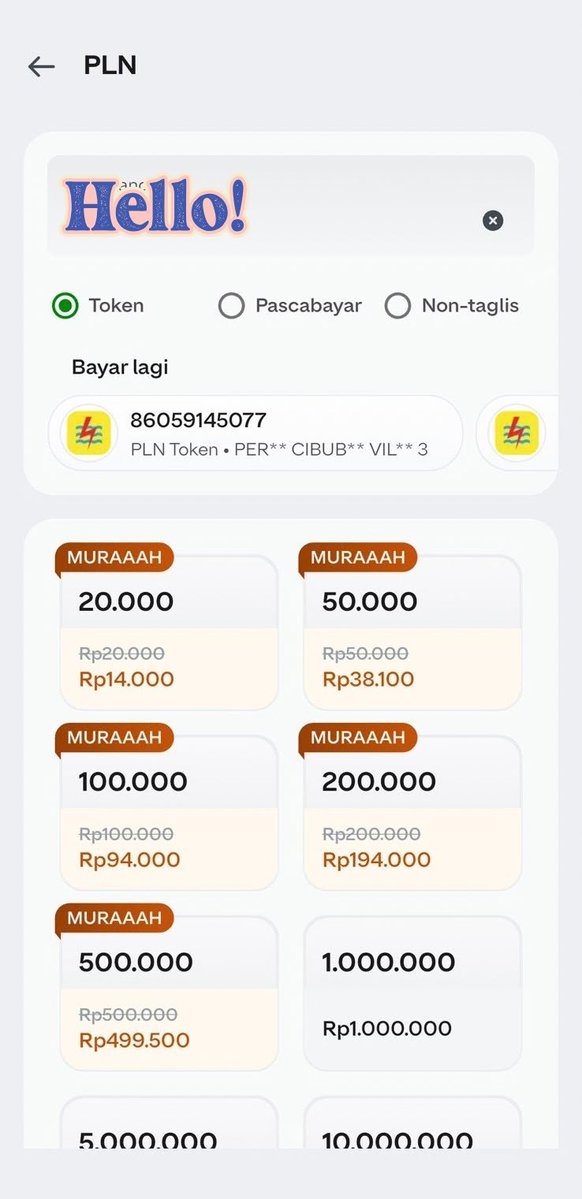 dyhxxts's tweet photo. pagi pagi udh di suruh bayar tagihan token listrik, untung ada promo bayar token PLN 50rb cuma bayar 40rb di aplikasi GoPay mana udah gratis biaya admin
 
#DISKONPLNDIGOPAY https://t.co/yBUKFovMen