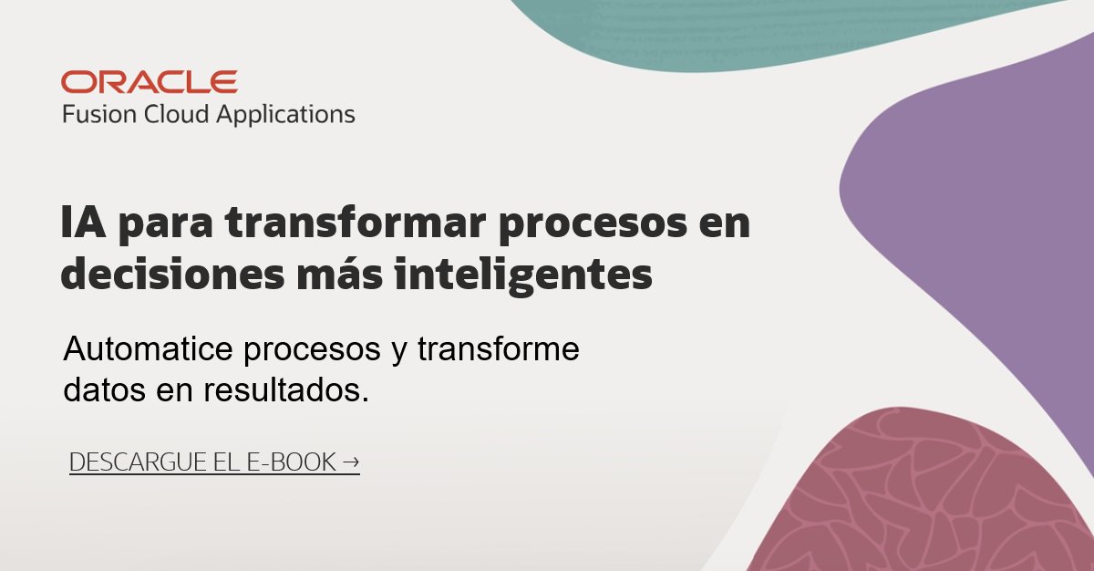 receferino's tweet photo. La IA ya transforma cómo las empresas operan, deciden y crecen. Con Oracle AI en Fusion Applications, automatice procesos, convierta datos en insights y acelere decisiones seguras en Finanzas, RR. HH., Supply Chain y CX. 

Descargue el e-book: https://t.co/9g8lbWdTuO https://t.co/DoOoFGGHPU