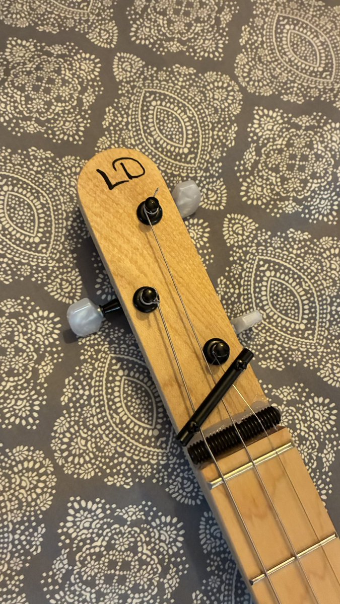 AdelaideSmyth's tweet photo. Guitar commissioned by my Aunt Liz!

This is first in a line of 5 guitars that I'm pricing to sell at $200 each. It is the only one that will have black hardware and pickguard. https://t.co/AoeEqQN9is