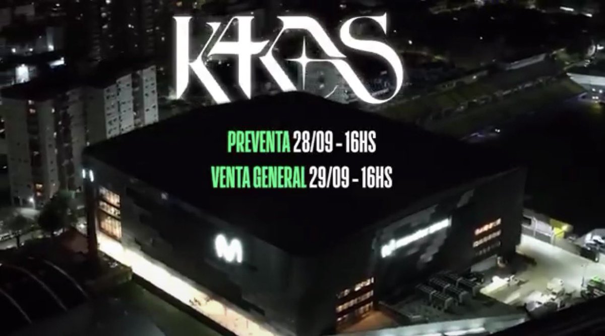 K4OSNEWS's tweet photo. Esta es la información oficial para el PRIMER MOVISTAR ARENA de #K4OS. 

— Preventa 28/09 a las 16HS (🇦🇷)
— Venta general 29/09 a las 16HS (🇦🇷)

#4EVER_TOUR @K4OS_oficial https://t.co/riNY3OCLpc
