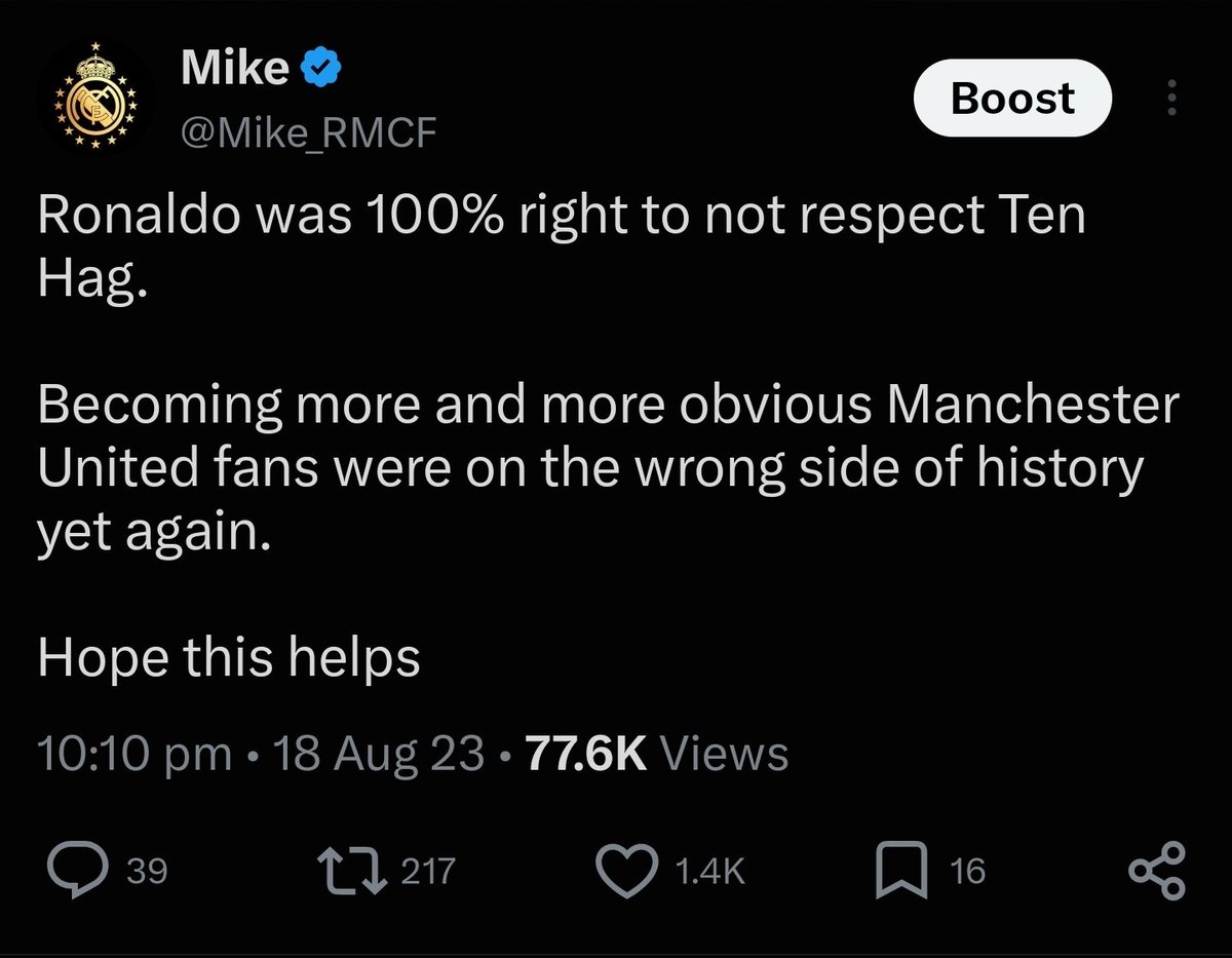Mike_RMCF's tweet photo. No pal I don't remember this 🤣

Infact, I quite literally did the opposite.   

Lots of similar Tweets all still there. 

However, Mbappe isn't Ronaldo. https://t.co/jA96r8Mu1k