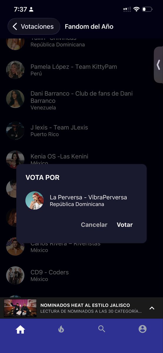 carlenisg22's tweet photo. Ya yo voté por la mejor 😍👑💜💜 #laperversa #teamperver 🫡🔥 https://t.co/Q1I4oSUzUm