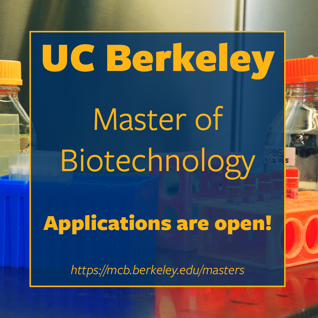 BerkeleyMBT's tweet photo. Applications are open for the UC Berkeley MBT Summer 2027 cohort!
Join our Oct. 7 info session at 5 PM PT to learn about the program.
Register: https://t.co/Za7Jbip9fy

#UCBerkeley #BerkeleyMBT #Biotech https://t.co/E5Ooeml50C