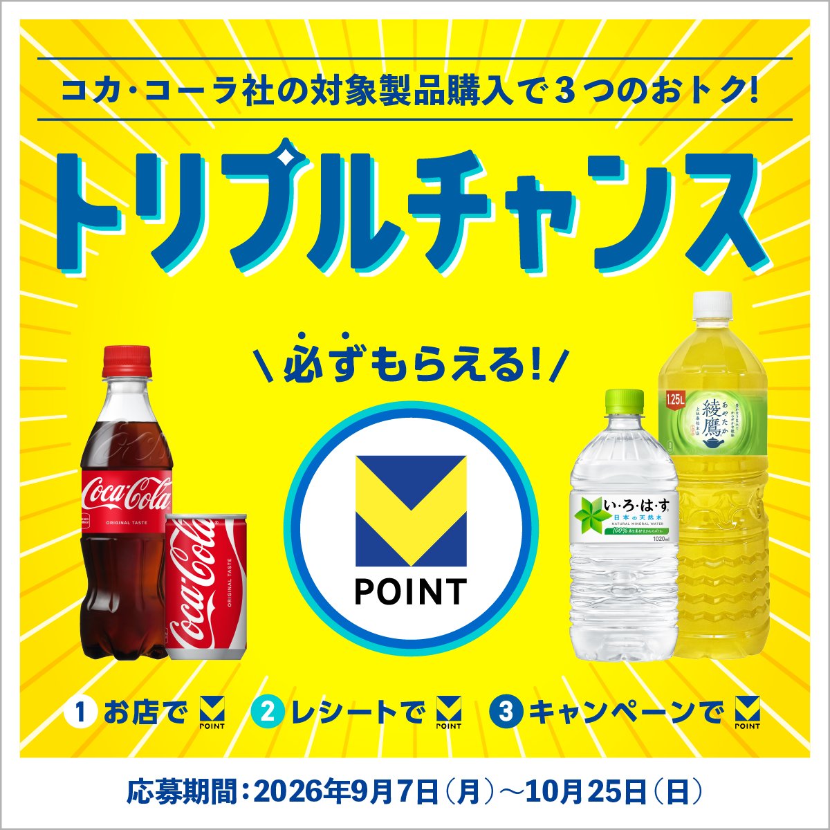 コカ・コーラ【Vポイントギフト】トリプルチャンスキャンペーン