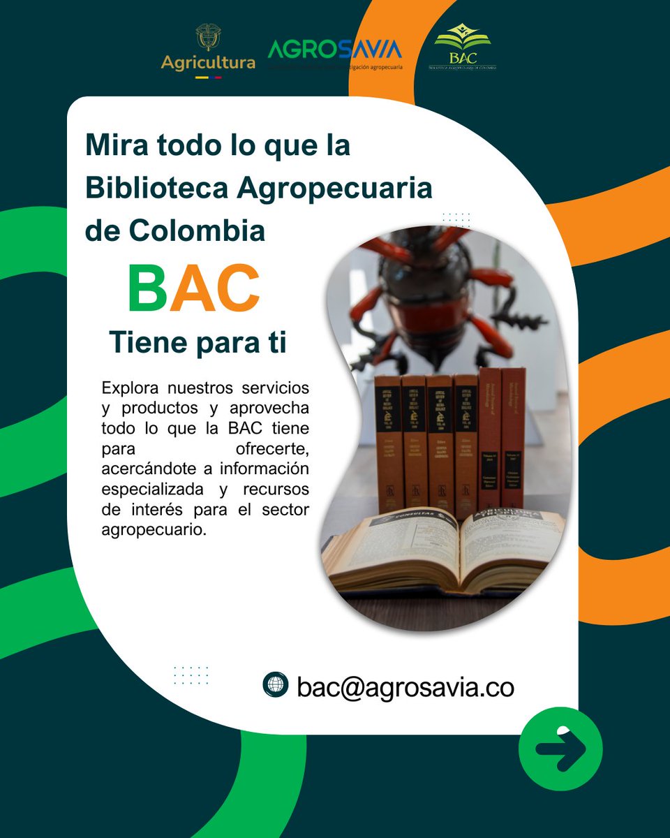 SomosAGROSAVIA's tweet photo. 📚✨ ¡Ayúdanos a fortalecer la colección de la BAC!
¿Conoces un libro, publicación o recurso que debería hacer parte de nuestra biblioteca? 🤔📖 Recomienda su adquisición y contribuye a mantener actualizado el acervo bibliográfico de la BAC.
✅ Sugiere obras de interés académico, científico o cultural

✅ Aporta a la construcción de una colección más pertinente

✅ Fortalece el acceso a información útil para la investigación y el conocimiento
📲 Diligencia el formulario a través del código QR de la pieza y comparte tu recomendación