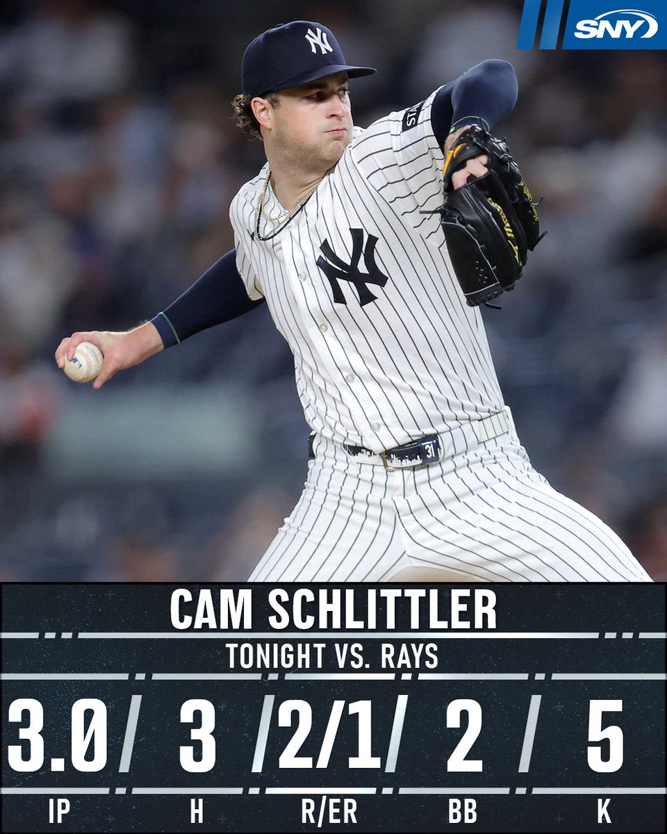 snyyankees's tweet photo. The final line tonight for Cam Schlittler.

He finishes his 2026 regular season campaign with a 1.95 ERA and 239 strikeouts https://t.co/Fjjspb6WrF
