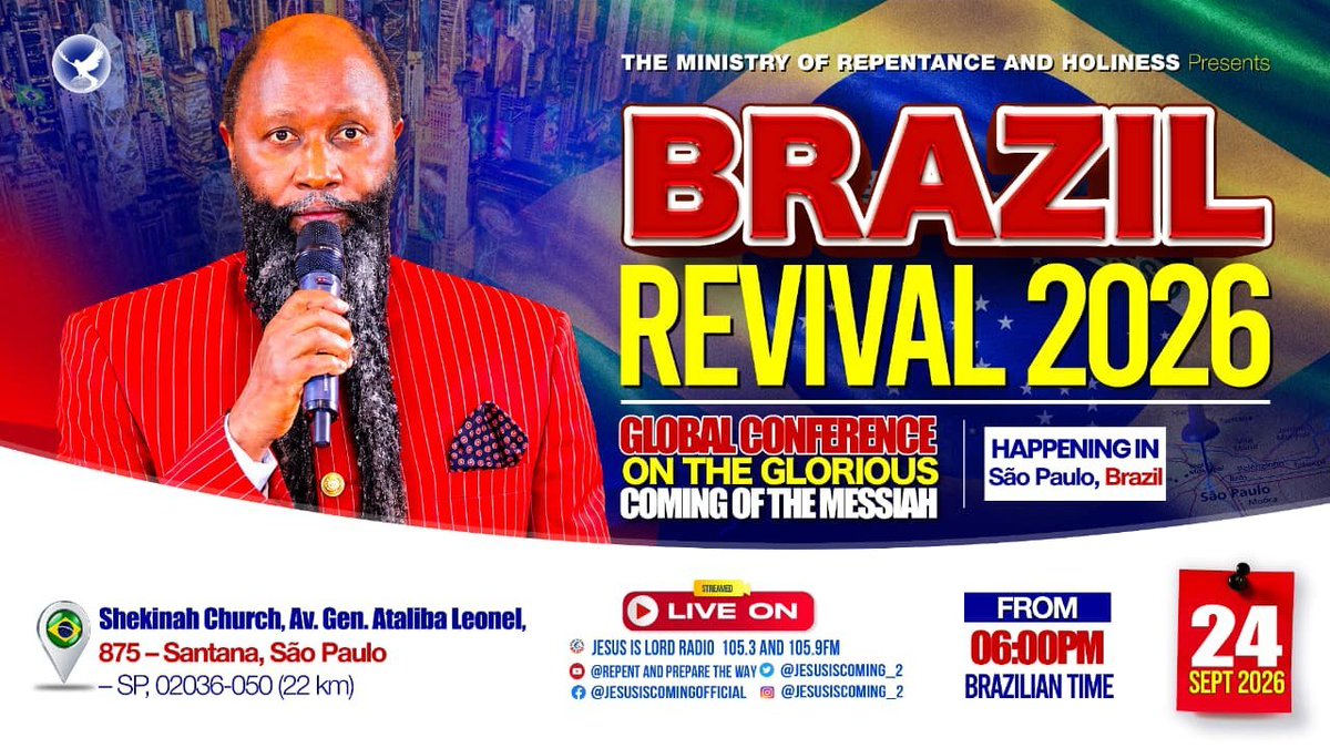 OrabuGeorg5780's tweet photo. Brazil for Jesus 
#BrazilTimelyWord https://t.co/LeUiaoz8jV