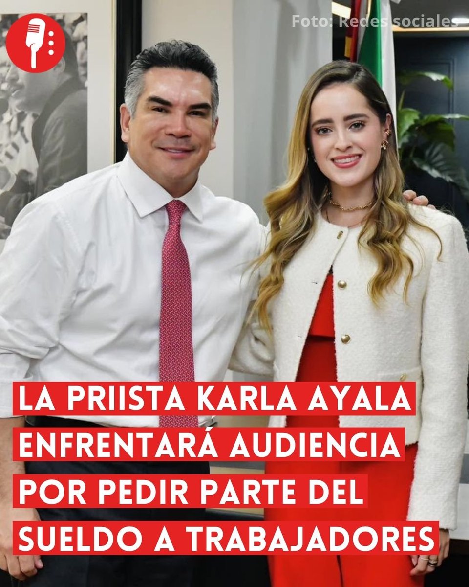 ReporterosMX_'s tweet photo. ⭕ OJO | LA PRIISTA KARLA AYALA ENFRENTARÁ AUDIENCIA POR PEDIR PARTE DEL SUELDO A TRABAJADORES

La priista Karla Ayala Villalobos, quien ya había sido denunciada por exigir a trabajadores parte de su sueldo bajo amenazas de perder el empleo, enfrentará el próximo 29 de septiembre una audiencia inicial por presunto abuso de autoridad ante una jueza federal en el Reclusorio Norte. https://t.co/czxx64r4t2