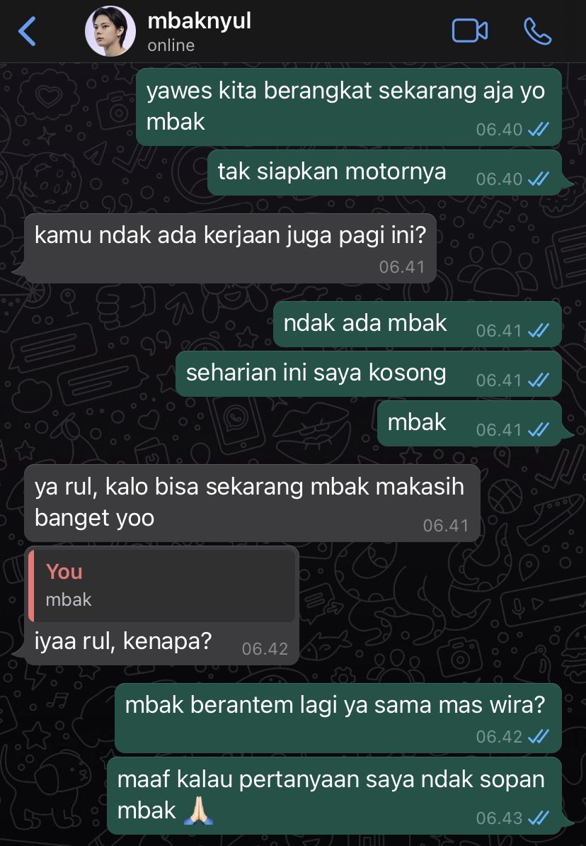 bIackkitten's tweet photo. rulnyul au sepotong twt irul naksir laki orang

feminization! nyul dipanggil mbak, masih homo kok cuma si mbak emang suka dipanggil mbak.
fiksi fiksi fiksi pendek https://t.co/pznhs7VznU