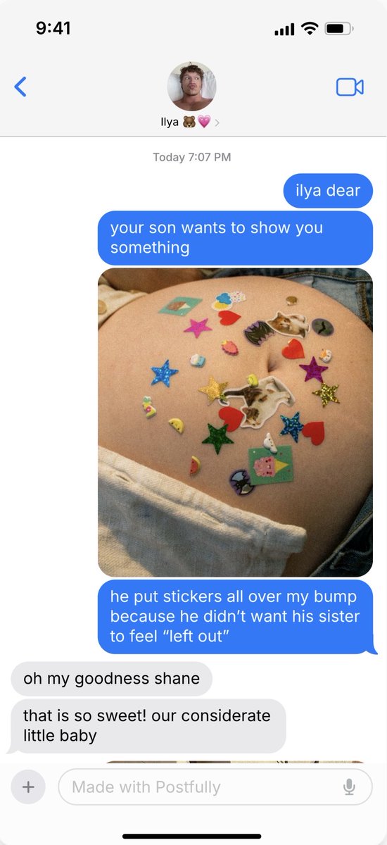 dsbuckleys's tweet photo. #hollanov preggy shane and ilya texts continue ⭐️🍬 https://t.co/hb4W9gf9ia