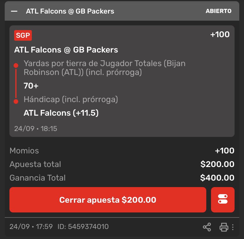 CodePicksMx's tweet photo. JUEVES DE NFL 🏈
Vamos por el verde! 🟢🍀
BIJAN ROBINSON 70+ YARDAS TERRESTRES
FALCONS +11.5
#NFL #NFLX #CodePicks https://t.co/we8uh4x88S