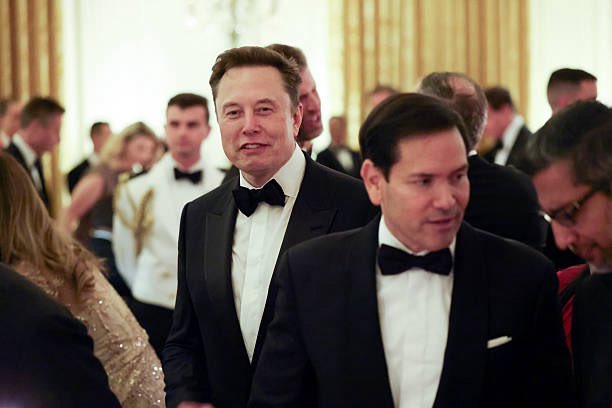 ginamilan_'s tweet photo. Elon Musk and Marco Rubio spotted at the White House State Dinner tonight! 🇺🇸🔥 https://t.co/r8TqtNd29W