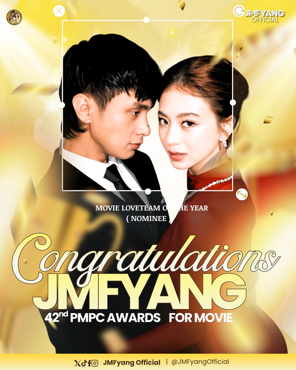 JMFyangOfficial's tweet photo. What a lovely achievement! Congratulations to 𝗝𝗠 𝗜𝗯𝗮𝗿𝗿𝗮 and 𝗙𝘆𝗮𝗻𝗴 𝗦𝗺𝗶𝘁𝗵 on your 𝙋𝙈𝙋𝘾 𝙎𝙩𝙖𝙧 𝘼𝙬𝙖𝙧𝙙𝙨 𝙛𝙤𝙧 𝙈𝙤𝙫𝙞𝙚𝙨 nominations!

🌟 𝗝𝗠 𝗜𝗕𝗔𝗥𝗥𝗔
🏆 𝗡𝗲𝘄 𝗠𝗼𝘃𝗶𝗲 𝗔𝗰𝘁𝗼𝗿 𝗼𝗳 𝘁𝗵𝗲 𝗬𝗲𝗮𝗿 — 𝗡𝗼𝗺𝗶𝗻𝗲𝗲
🎬 𝘊𝘩𝘪𝘭𝘥 𝘕𝘰. 82

🌟 𝗙𝗬𝗔𝗡𝗚 𝗦𝗠𝗜𝗧𝗛
🏆 𝗡𝗲𝘄 𝗠𝗼𝘃𝗶𝗲 𝗔𝗰𝘁𝗿𝗲𝘀𝘀 𝗼𝗳 𝘁𝗵𝗲 𝗬𝗲𝗮𝗿 — 𝗡𝗼𝗺𝗶𝗻𝗲𝗲
🎬 𝘚𝘩𝘢𝘬𝘦, 𝘙𝘢𝘵𝘵𝘭𝘦 & 𝘙𝘰𝘭𝘭: 𝘌𝘷𝘪𝘭 𝘖𝘳𝘪𝘨𝘪𝘯𝘴

🌟 𝗝𝗠𝗙𝗬𝗔𝗡𝗚
🏆 𝗠𝗼𝘃𝗶𝗲 𝗟𝗼𝘃𝗲𝘁𝗲𝗮𝗺 𝗼𝗳 𝘁𝗵𝗲 𝗬𝗲𝗮𝗿 — 𝗡𝗼𝗺𝗶𝗻𝗲𝗲
🎬 𝘚𝘩𝘢𝘬𝘦, 𝘙𝘢𝘵𝘵𝘭𝘦 & 𝘙𝘰𝘭𝘭: 𝘌𝘷𝘪𝘭 𝘖𝘳𝘪𝘨𝘪𝘯𝘴

May this recognition be a reminder of how far you've come and how much more is still ahead. We are so proud and happy for you both! 💛

#42ndStarAwardsForMovies 
#PMPCStarAwards 
#JMFyang
