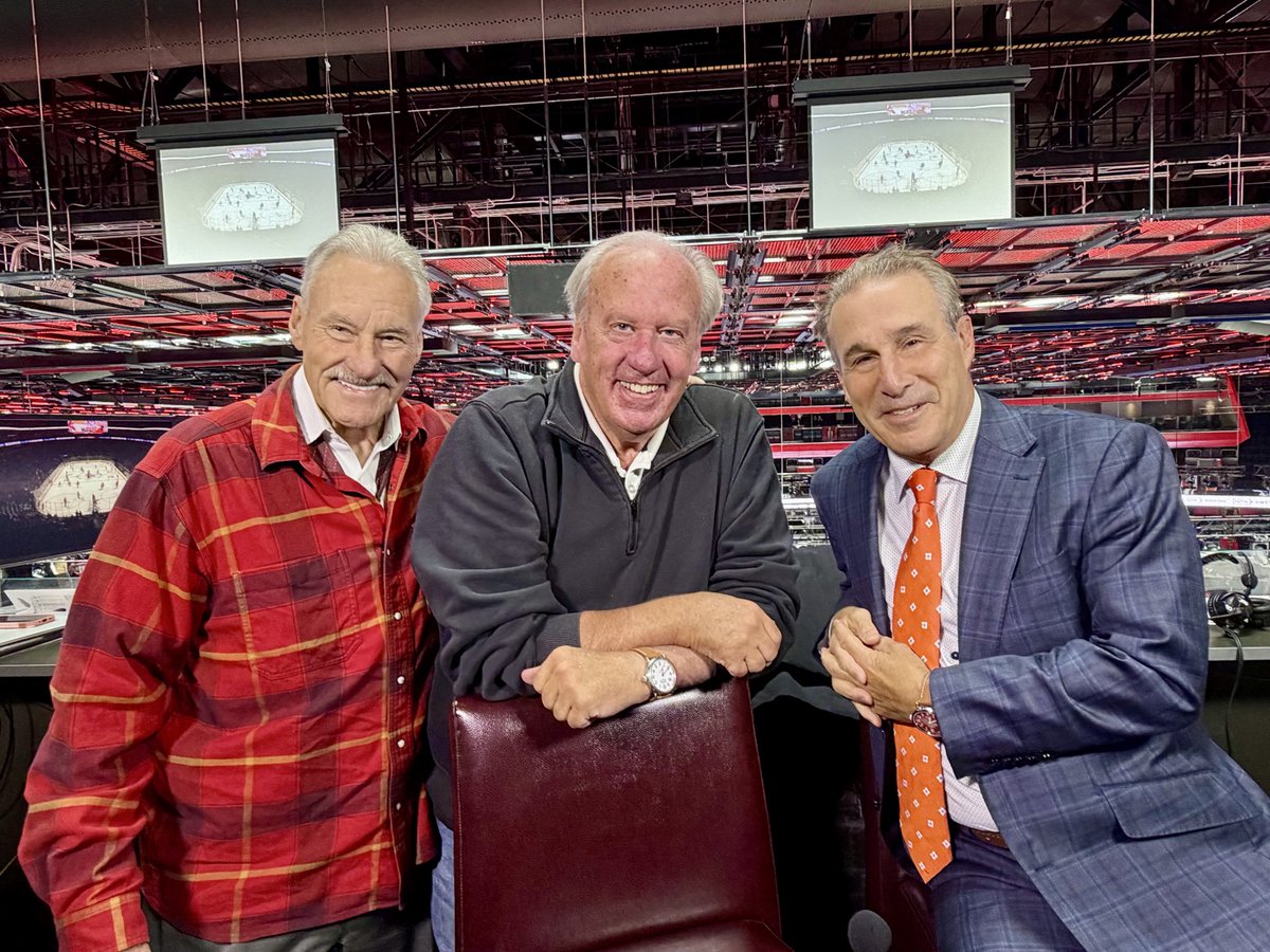 JohnKeatingTV's tweet photo. Had to take a picture with these beauties! Wishing Ken and Mick another great season in the booth! https://t.co/ac7N9fZy1W