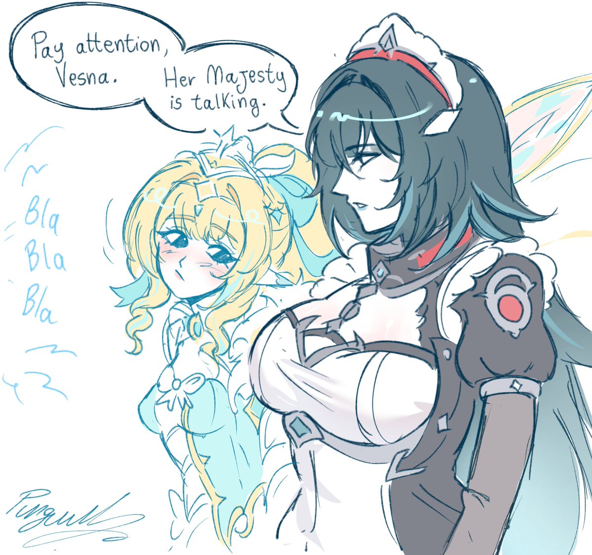pinguinkz's tweet photo. I think I’m in love with Danica 
#danica #vesna #genshin #doodle #vesnica https://t.co/KUCY3mdWcb