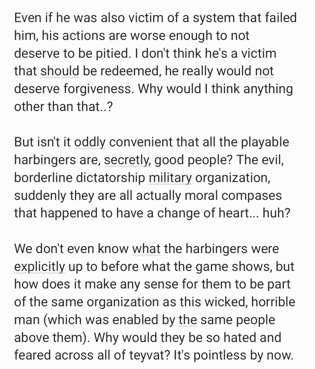 YUMEp_off's tweet photo. @vmpyu1 @yuki_yuki17377 There is literally no reason why a fan of Dottore would want to absolve him. Repeating myself again, I do not find it wrong to call out Dottore's wrongs. He was evil, he was objectively terrible, that's the whole point. https://t.co/Q4dGeDHegO