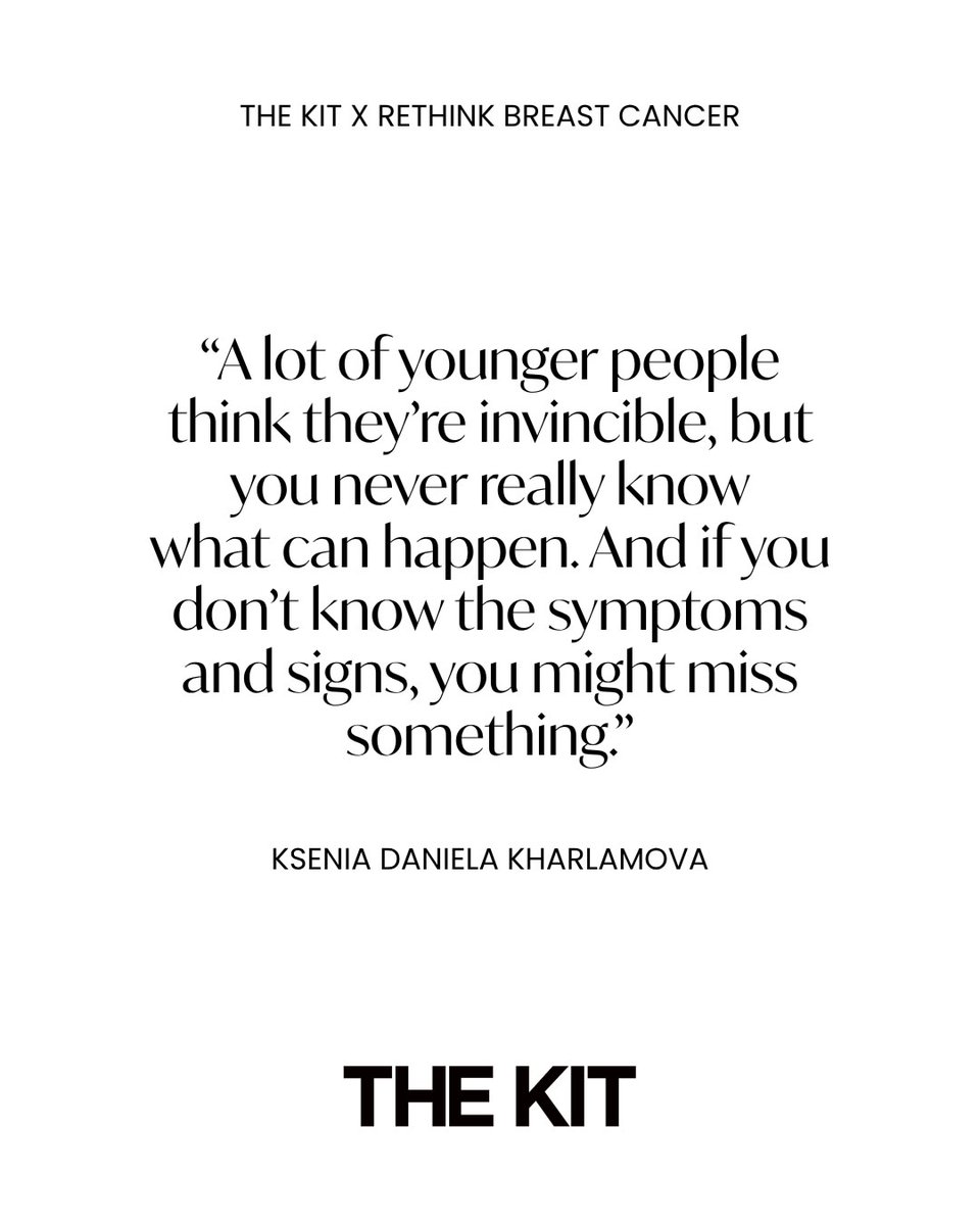 KseniaUpdates's tweet photo. Rethink Breast Cancer joining The Kit and Ksenia Daniela Kharlamova to celebrate 25 years of redefining what breast cancer and breast health awareness looks like for younger women:

"In this special commemorative issue, Ksenia opens up about why the cause hits close to home, while we take a deeper look at what it means to navigate breast cancer as a younger woman — from fertility, career and relationships to body image, mental health and finding support. Whether you’re taking a moment to better understand your own breast health, showing up for someone you love or looking for a way to give back, there’s a place for everyone in this movement — from dancing the night away at Boobyball to stepping inside the Rethink House Pop-Up, getting involved in advocacy or simply making a donation."

via rethinkbreastcancer
Posted September 24, 2026.