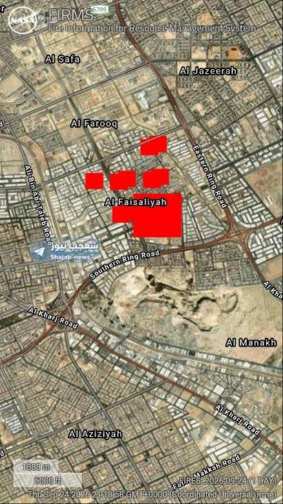 Rema_20_0's tweet photo. سلسلة من الحرائق غير المعتادة والبؤر الحرارية ظهرت في أنحاء العاصمة السعودية الرياض اليوم. https://t.co/0owNhpo1y1